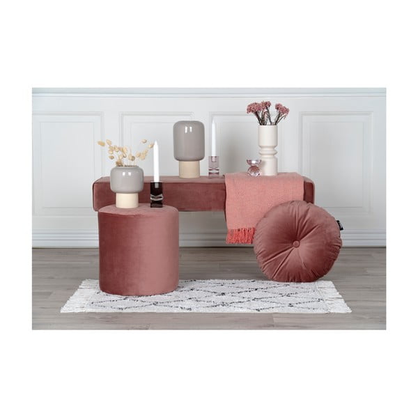 Pouf in velluto rosa Ejby - Bonami Essentials-image-1
