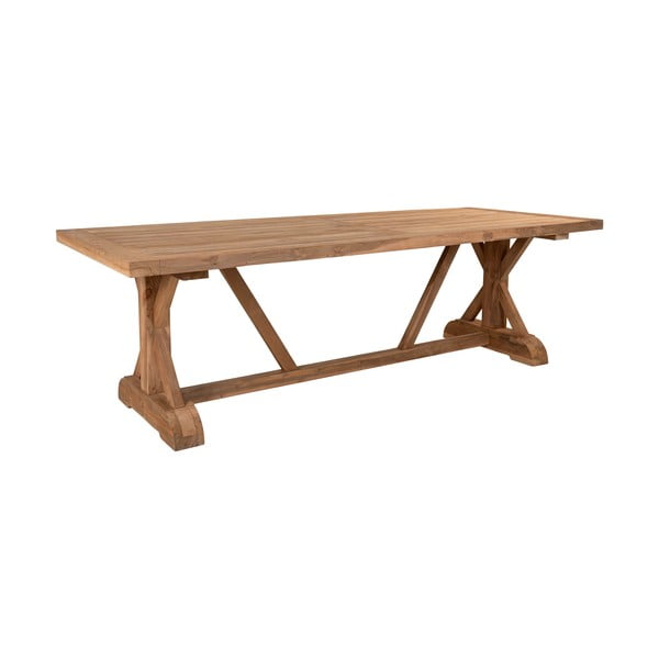 Tavolo da pranzo in legno di teak da giardino 100x240 cm Volos - House Nordic-image-3