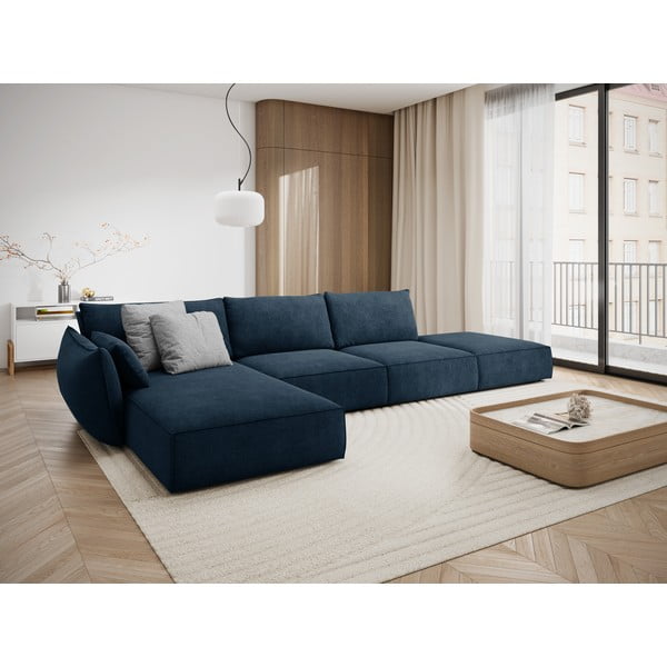 Divano angolare blu scuro (angolo sinistro) Vanda - Mazzini Sofas-image-1