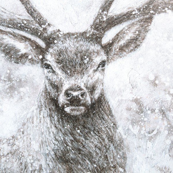 Pittura murale , 70 x 70 cm Autumn Stag - Art for the home-image-2