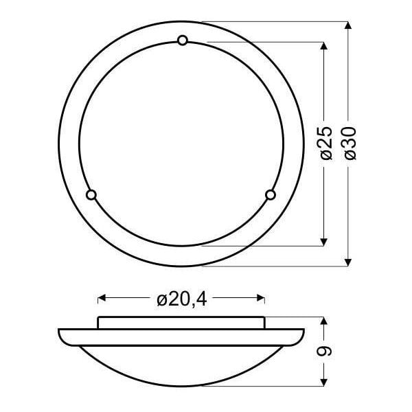 Apparecchio da soffitto a LED con paralume in vetro bianco naturale ø 30 cm Pine - Candellux Lighting-image-1
