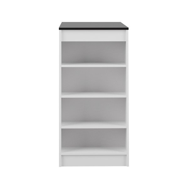 Tavolo da bar bianco con piano nero Aravis - TemaHome-image-1