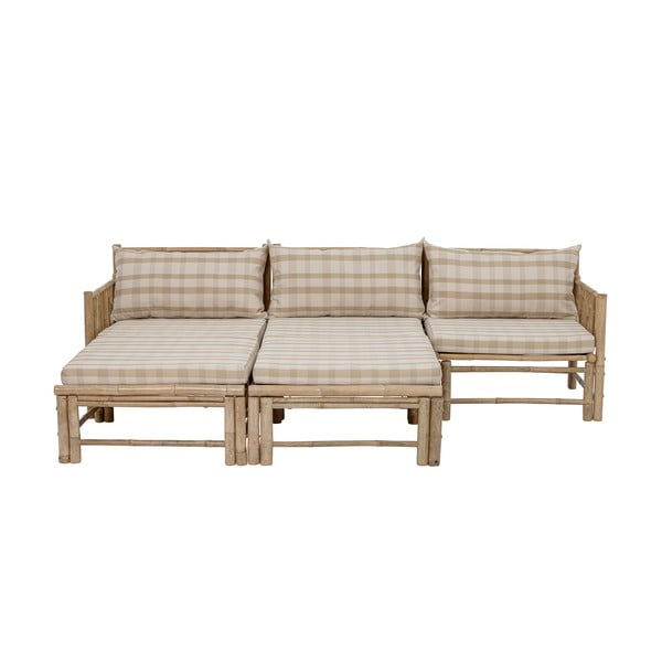 Modulo divano da giardino in colore naturale (angolo destro) Korfu - Bloomingville-image-2