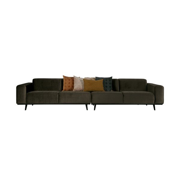 Divano Statement in velluto verde scuro, 372 cm - BePureHome-image-4