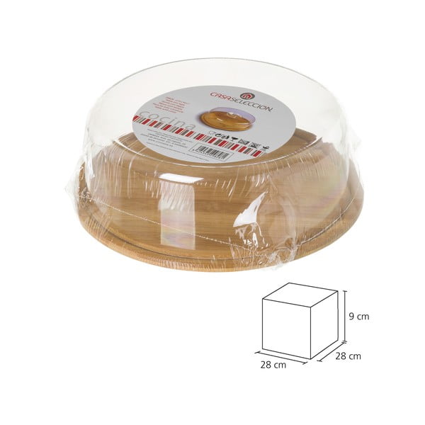 Vassoio rotondo in bambù con coperchio Bambù - Casa Selección-image-4