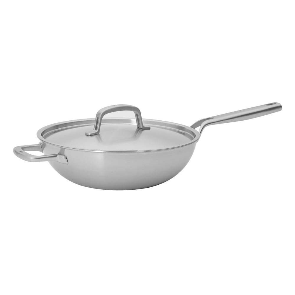 Padella wok in acciaio inox con coperchio ø 30 cm Lucca 3.0 – FABINI | Padelle