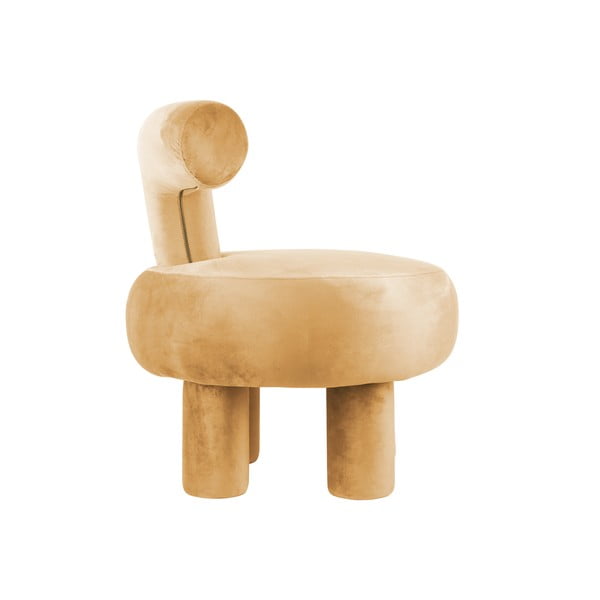 Poltrona in velluto giallo Abrazo - Leitmotiv-image-2