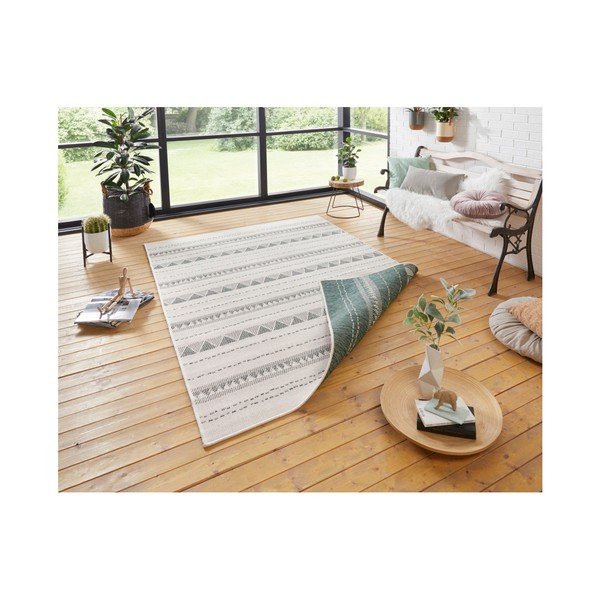 Tappeto da esterno verde e crema , 160 x 230 cm Bahamas - NORTHRUGS-image-4