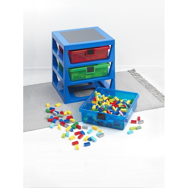 Organizer per giochi da bambini blu scuro in plastica 35x33x38 cm Storage – LEGO®-image-2