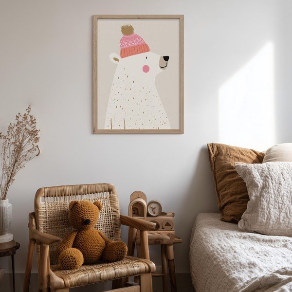 Quadro da bambini 30x40 cm White Bear – Styler-image-2