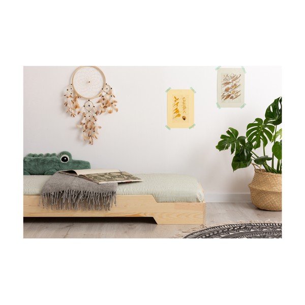 Letto per bambini in legno di pino BOX 8, 80 x 140 cm - Adeko-image-2
