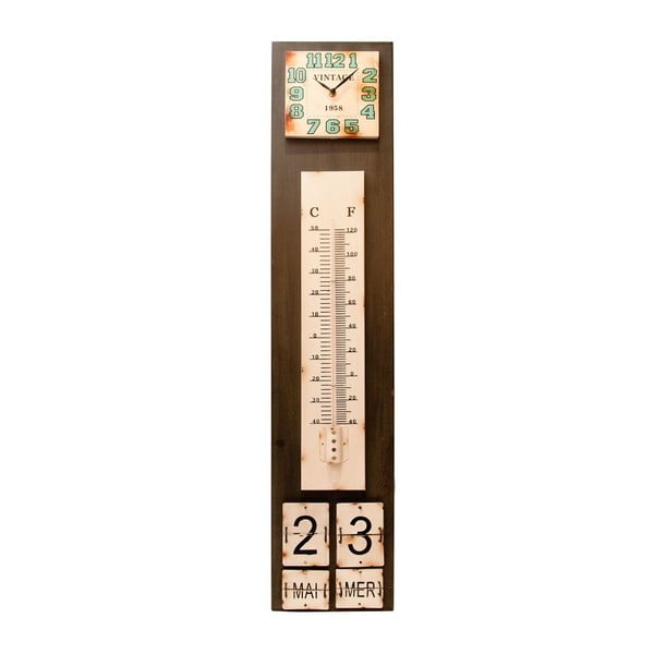 Orologio con termometro e calendario - Antic Line