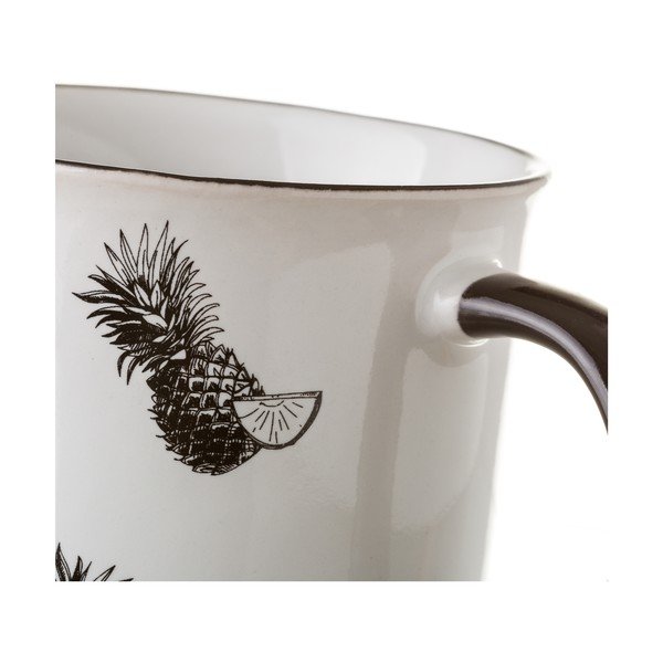 Tazza in ceramica bianca Unimasa Pineapple, 325 ml - Casa Selección-image-1