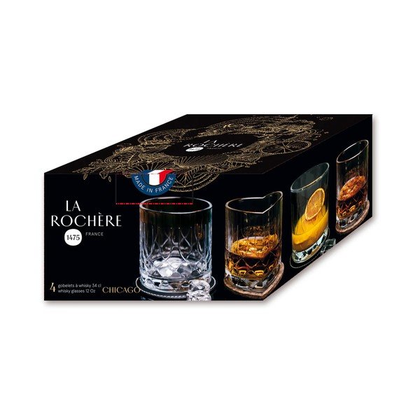 Set di bicchieri da whiskey 4 pz 340 ml Chicago – La Rochére-image-3