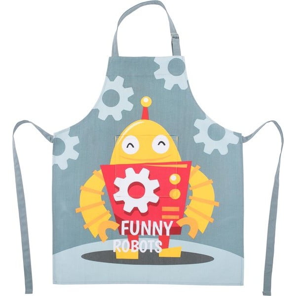 Set da cucina in cotone per bambini 4 pz Robot - Tiseco Home Studio-image-3