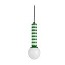 Lampadario verde in metallo ø 12 cm Rayado Retro – Leitmotiv