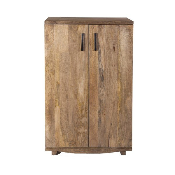 Cantinetta di colore naturale in mango massiccio numero di bottiglie 12, 74x122x46 cm Bombay – Interia Home & Living