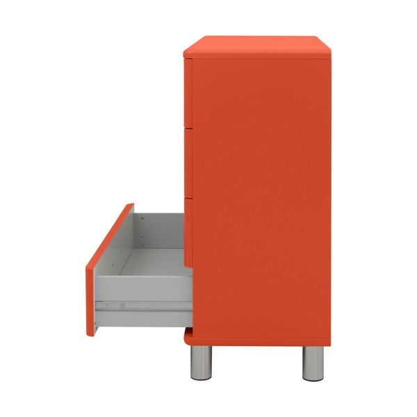 Cassettiera alta rossa 86x92 cm Malibu - Tenzo-image-3