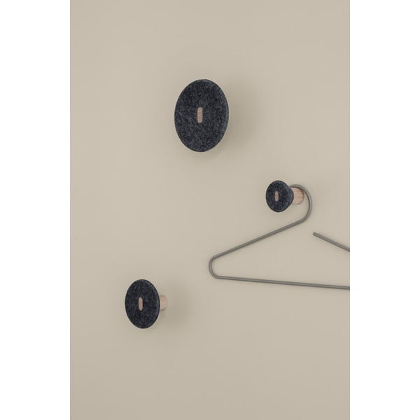 Set di 3 ganci da parete grigi Pela - Blomus-image-1