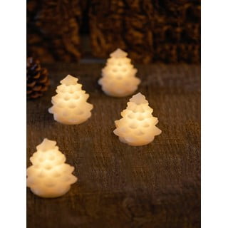 Decorazione natalizia luminosa bianca 4 pz ø 6,5 cm Carla – Sirius