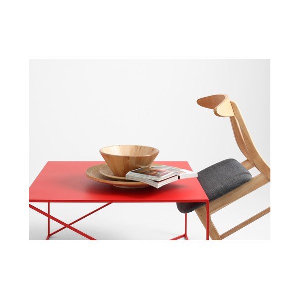 Tavolino rosso Custom Form Memo, larghezza 80 cm - CustomForm-image-1