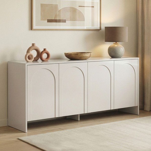 Credenza color crema 180x80x45 cm Arlen  – Kalune Design-image-2