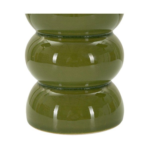 Lampada da tavolo bianca/verde in ceramica con paralume in tessuto (altezza totale 46 cm) Torr – Mauro Ferretti-image-2