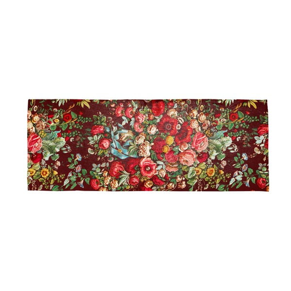 Runner rosso in misto cotone , 55 x 135 cm Still Life - Velvet Atelier