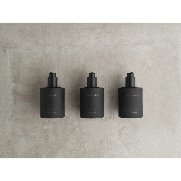 Dispenser per sapone da parete neri in vetro 3 pz 350 ml Kirei – Blomus-image-2