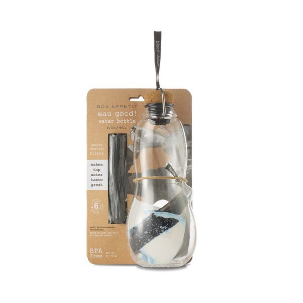Bottiglia filtro nera con binchotan Pure, 800 ml Eau Good - Black + Blum-image-1