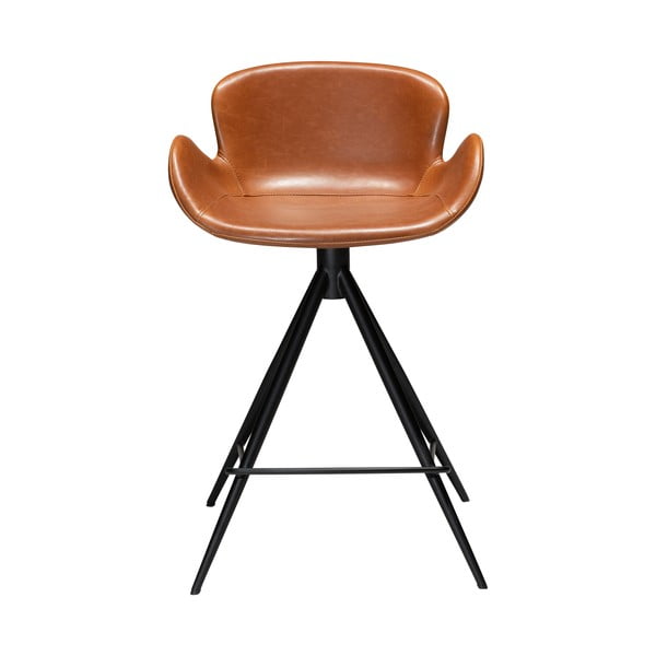 Sedia da bar in similpelle marrone cognac DAN-FORM Danimarca , altezza 87 cm Gaia - DAN-FORM Denmark-image-1