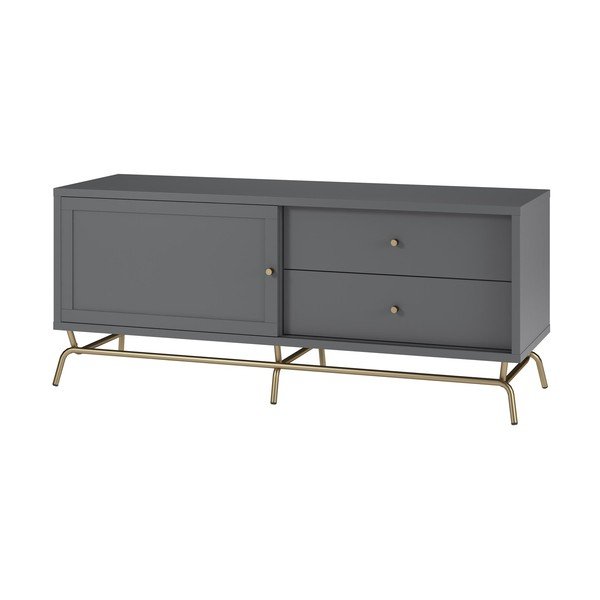 Tavolo TV grigio 150x62 cm Madison - Støraa-image-4