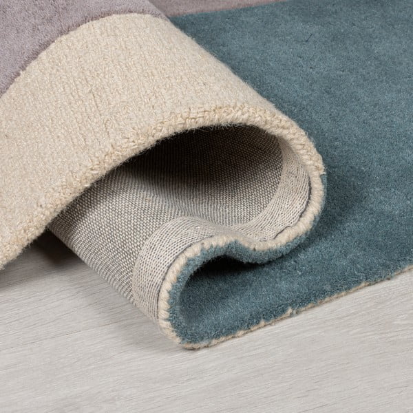 Tappeto in lana blu/beige 120x170 cm Glow - Flair Rugs-image-3