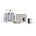 Set da pranzo per bambini a 3 pezzi con valigetta Classics K A-Z - Design Letters