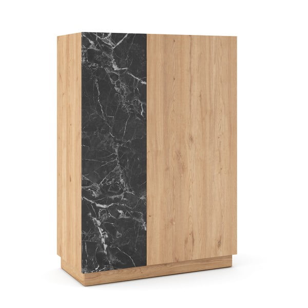 Mobile in rovere nero/naturale 90x127 cm Dione - Marckeric-image-2