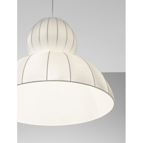 Lampadario bianco opaco in tessuto ø 50 cm Delina – Nova Luce-image-2