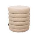 Poggiapiedi beige con rivestimento in bouclé Fern – Dutchbone