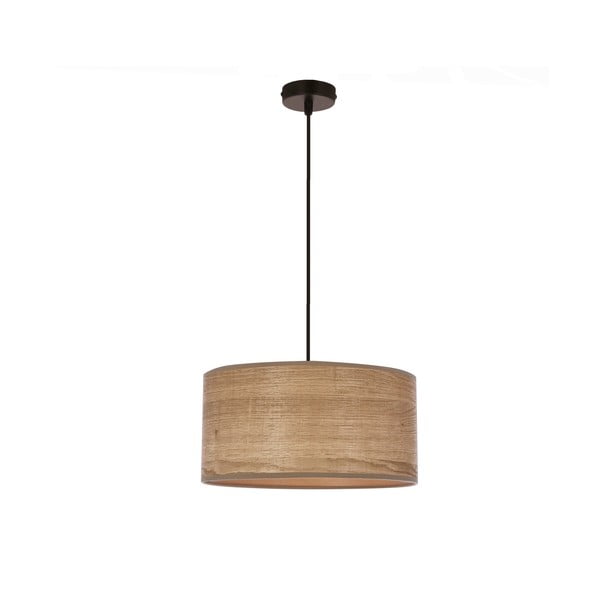 Lampada a sospensione marrone chiaro con paralume in rattan ø 30 cm Legno - Candellux Lighting