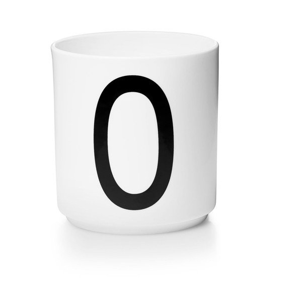 Tazza in porcellana bianca Personal O A-Z - Design Letters
