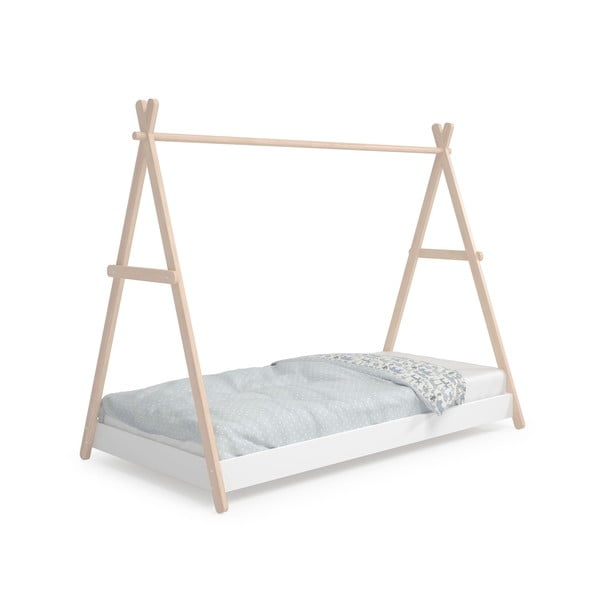 Letto per bambini in legno di pino bianco/naturale 90x200 cm Trufa - Marckeric-image-3