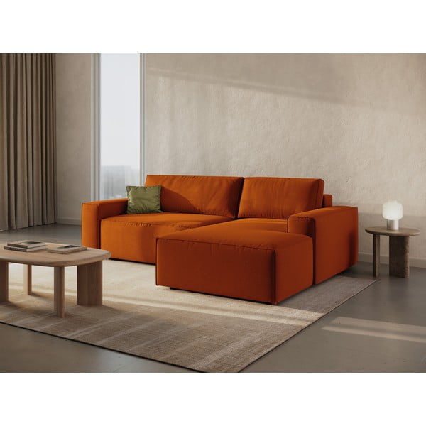 Divano letto color mattone (angolo destro) Jodie - Micadoni Home-image-1