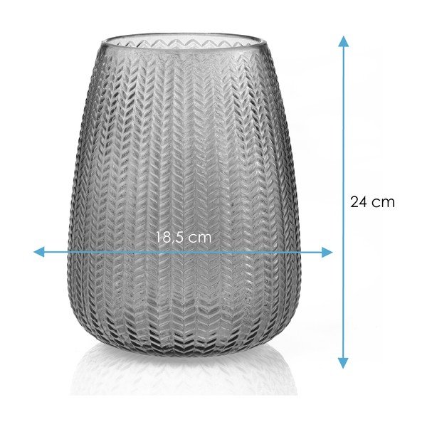Vaso verde in vetro (altezza totale 24 cm) Sevilla – Restilo-image-3