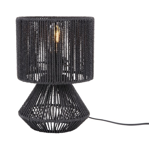 Lampada da tavolo nera con paralume in carta (altezza 30 cm) Forma - Leitmotiv