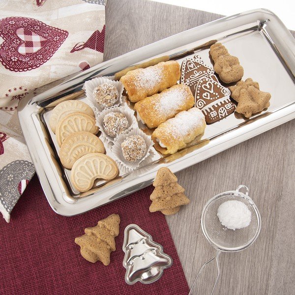 Vassoio in acciaio inox 17x38,5 cm Long – Orion-image-1