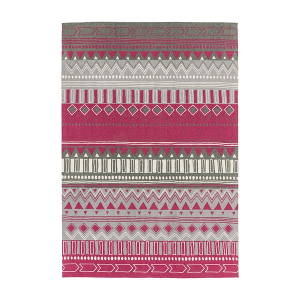 Tappeto rosa scuro Tribal Mix, 160 x 230 cm - Asiatic Carpets