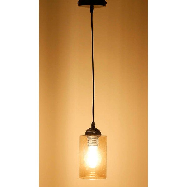 Lampada a sospensione nera con paralume in vetro ø 10 cm Bistro - Candellux Lighting-image-4