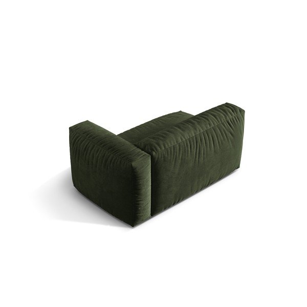 Parte divano componibile verde (con penisola a destra) con rivestimento in velluto Martina – Micadoni -image-2