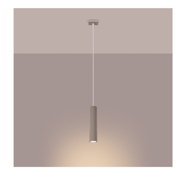 Lampadario grigio tortora in metallo Gleam – Sollux-image-1