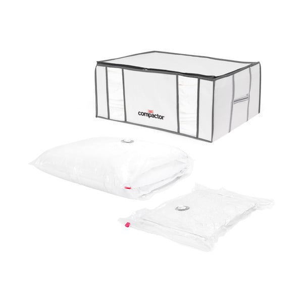 Organizer per vestiti sottovuoto/rinforzato in tessuto 65x45x26,5 cm Life – Compactor