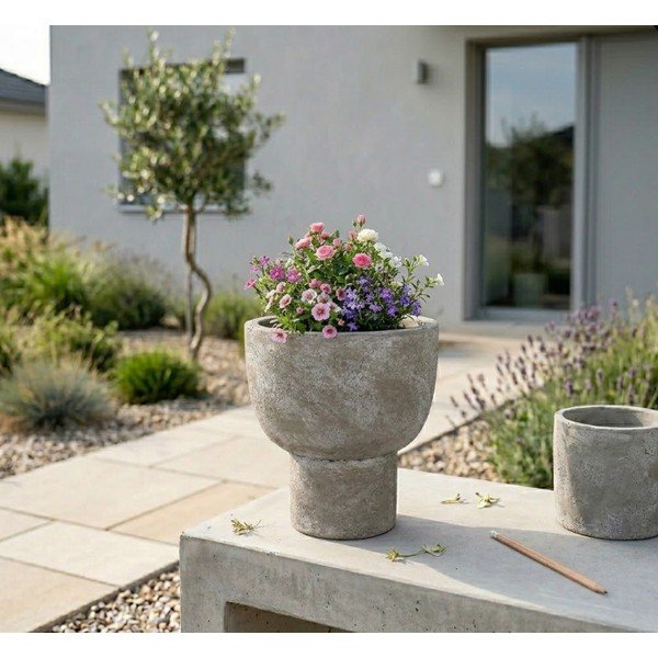 Vaso per fiori in terracotta ø 20 cm Hector – Bizzotto-image-1